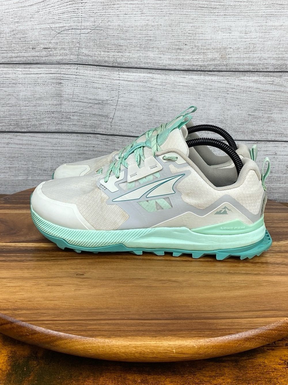 Altra Lone Peak 7 Light Grey Teal Trail Running Shoes AL0A82CS224 Women’s 8.5 W